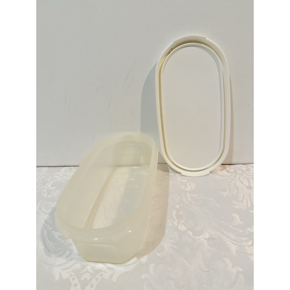 Tupperware Modular Mate‎ #1611 Oval Container 500 ml  Beige 7x3.5x3